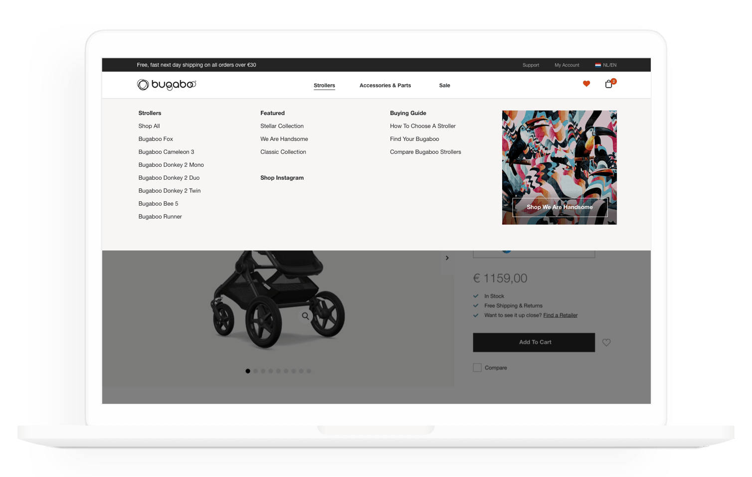 bugaboo main navigation